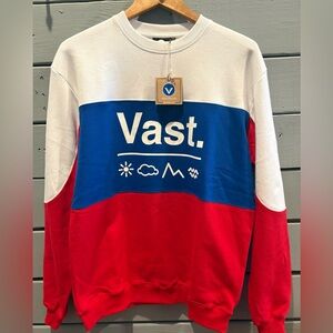 Vast Men’s M Color Block Crewneck Sweatshirt NWT
